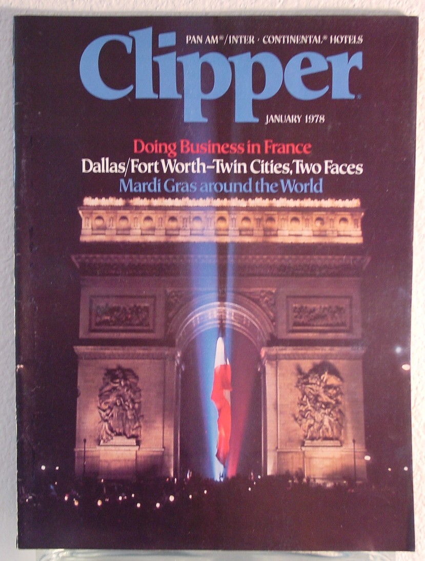 1978 January, Clipper in-flight Magazine with a cover story on doing business in France.